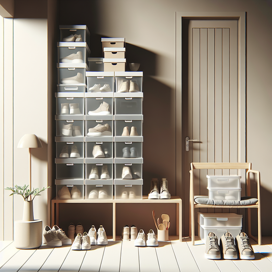How to Style Your Entryway with Stackable Transparent Shoe Boxes