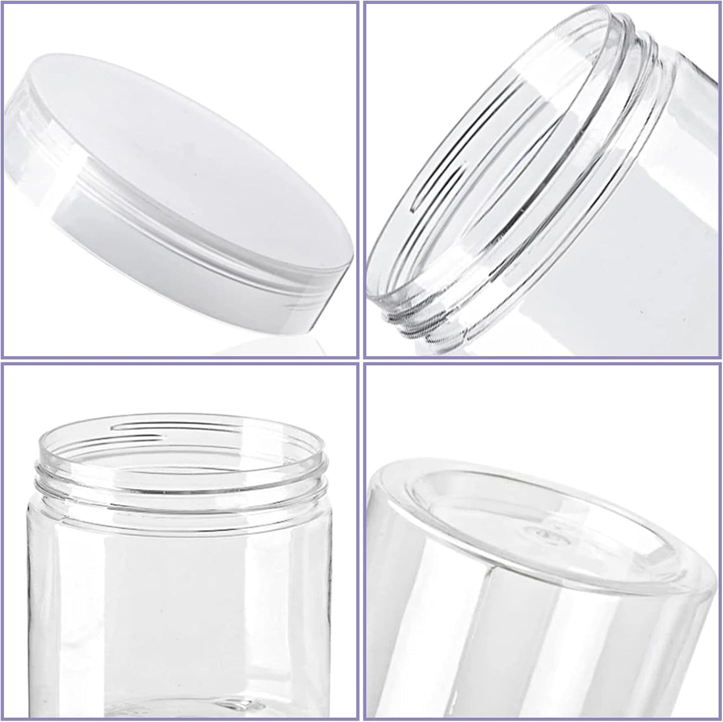 Elevate Your Storage Solutions with 20 Pack 4Oz Clear Plastic Jars - Perfect for Beauty Products, Candy, and More!