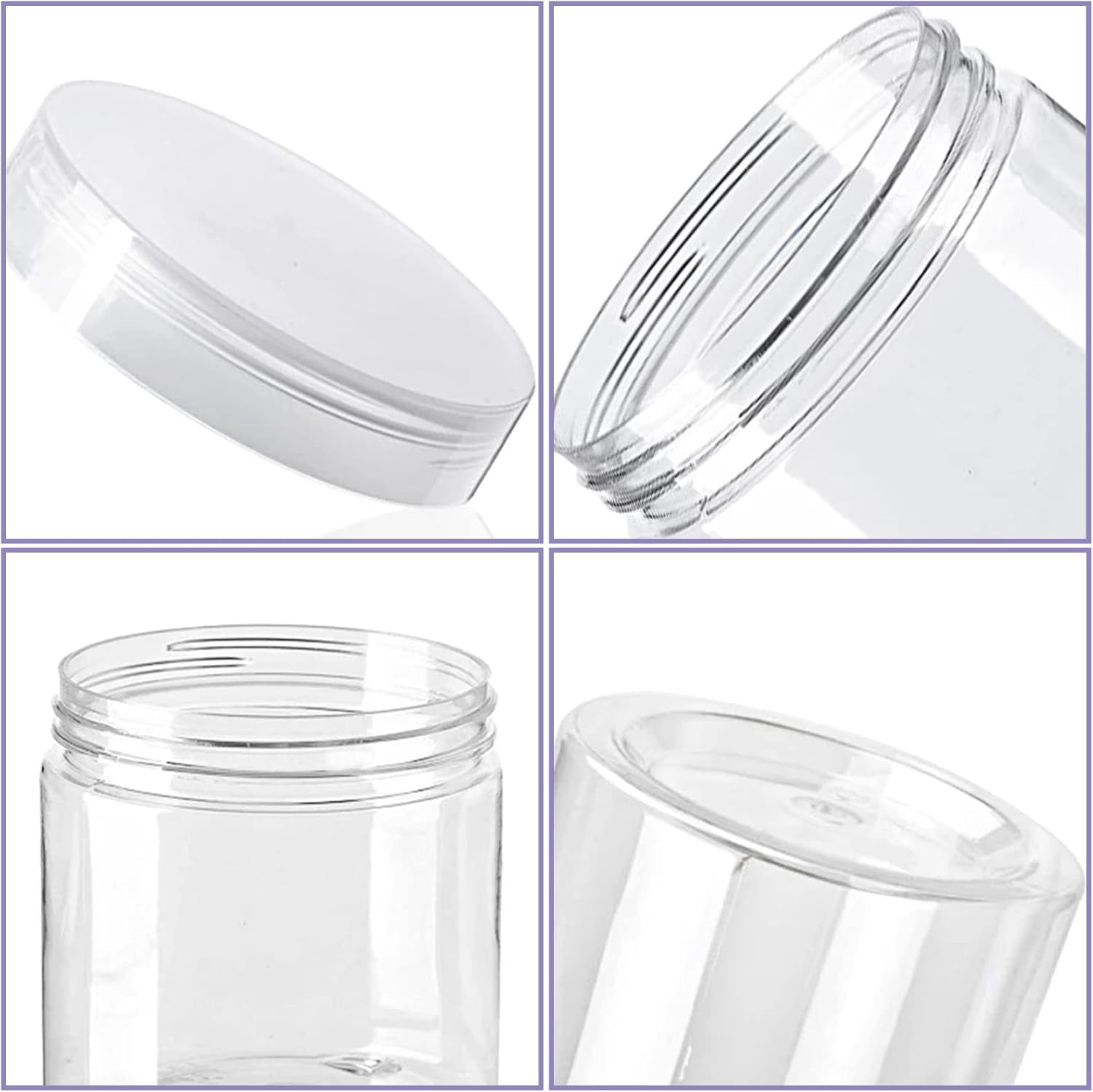 Elevate Your Storage Solutions with 20 Pack 4Oz Clear Plastic Jars - Perfect for Beauty Products, Candy, and More!