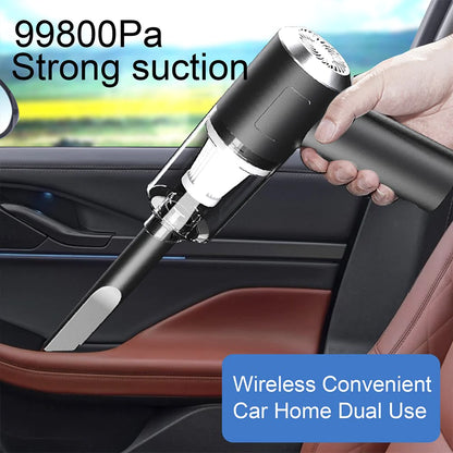 Powerful 120W Cordless Handheld Vacuum Cleaner - Compact, Portable & Perfect for Home and Car Cleaning