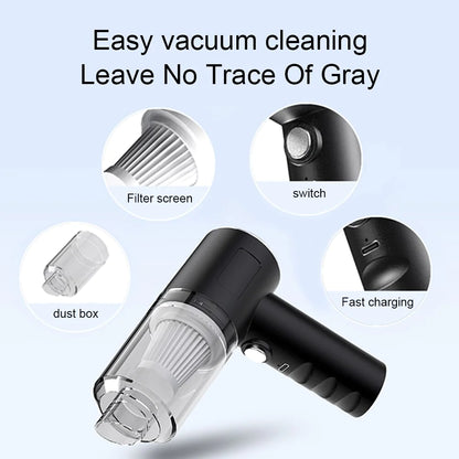 Powerful 120W Cordless Handheld Vacuum Cleaner - Compact, Portable & Perfect for Home and Car Cleaning