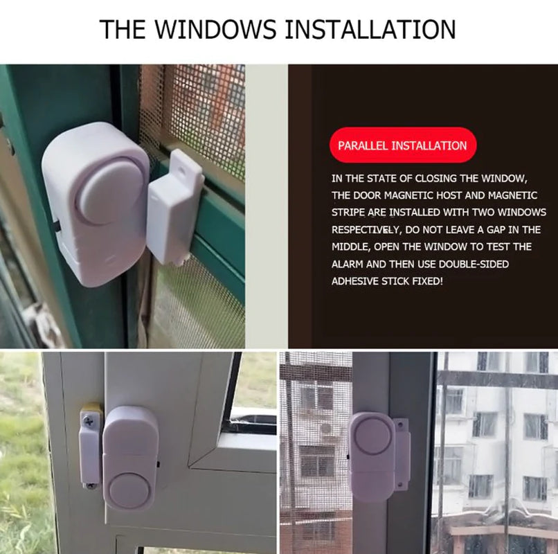 Elevate Your Home Security with 6 PCS Wireless Window and Door Burglar Alarm System - Magnetic Sensor Included!