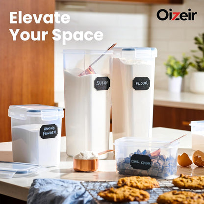 Maximize Your Kitchen Organization with Our 24-Pack Airtight Food Storage Containers - Perfect for Cereal, Flour, Sugar, and More!