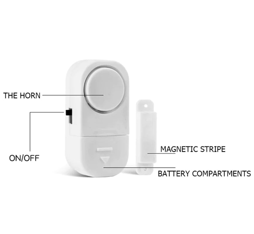 Elevate Your Home Security with 6 PCS Wireless Window and Door Burglar Alarm System - Magnetic Sensor Included!