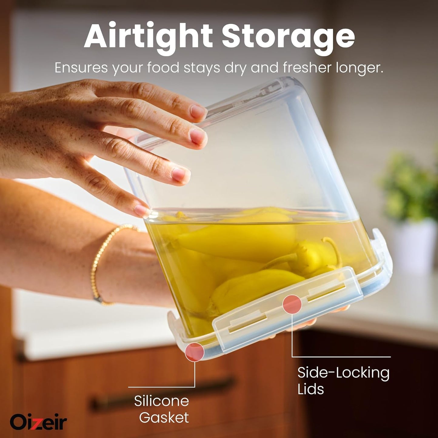 Maximize Your Kitchen Organization with Our 24-Pack Airtight Food Storage Containers - Perfect for Cereal, Flour, Sugar, and More!