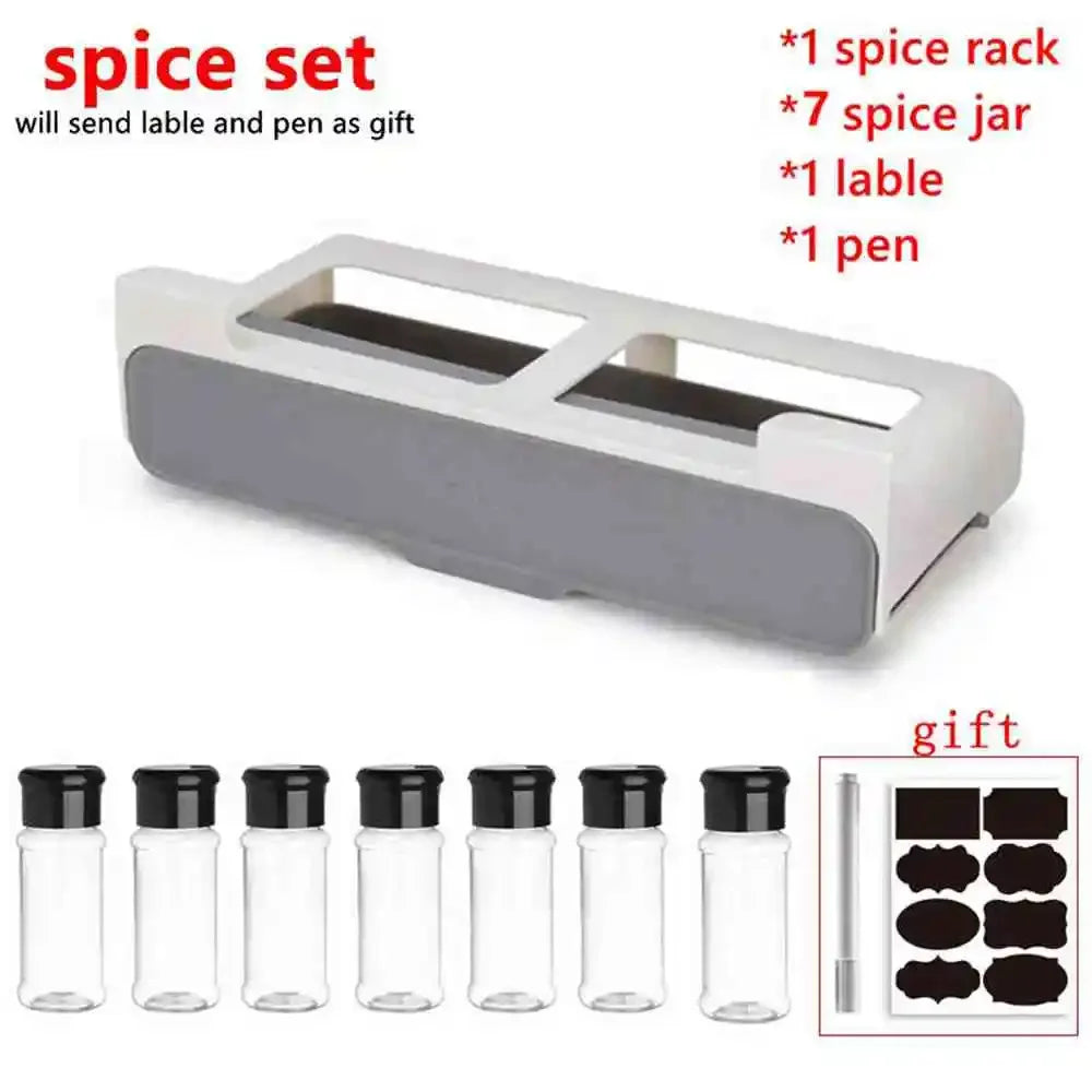 Revolutionize Your Kitchen with Our Wall-Mounted Spice Rack - Self-Adhesive and Space-Saving Organizer!
