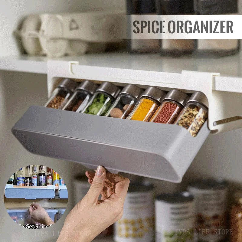 Revolutionize Your Kitchen with Our Wall-Mounted Spice Rack - Self-Adhesive and Space-Saving Organizer!