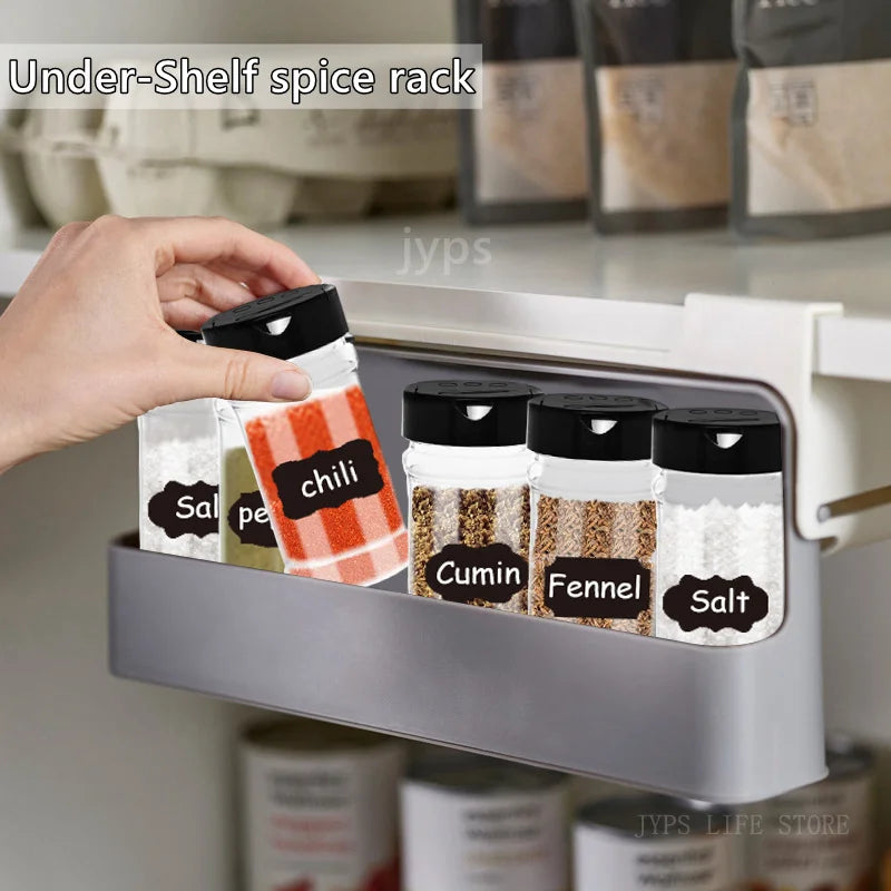 Revolutionize Your Kitchen with Our Wall-Mounted Spice Rack - Self-Adhesive and Space-Saving Organizer!