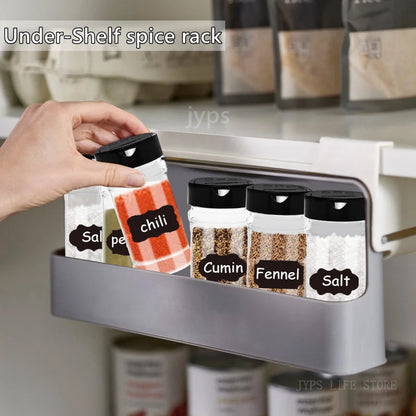 Revolutionize Your Kitchen with Our Wall-Mounted Spice Rack - Self-Adhesive and Space-Saving Organizer!