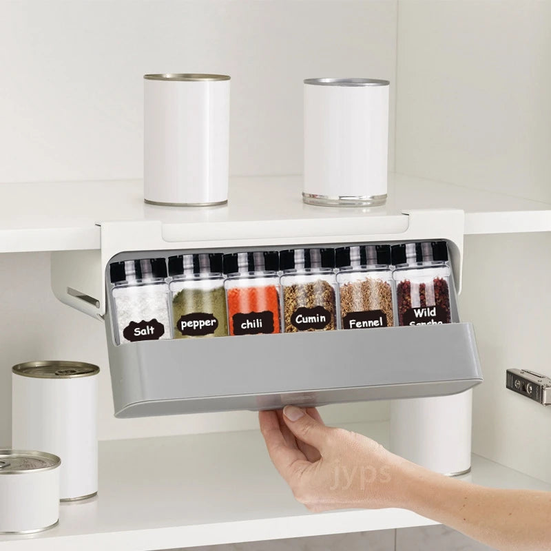 Revolutionize Your Kitchen with Our Wall-Mounted Spice Rack - Self-Adhesive and Space-Saving Organizer!