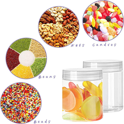 Elevate Your Storage Solutions with 20 Pack 4Oz Clear Plastic Jars - Perfect for Beauty Products, Candy, and More!