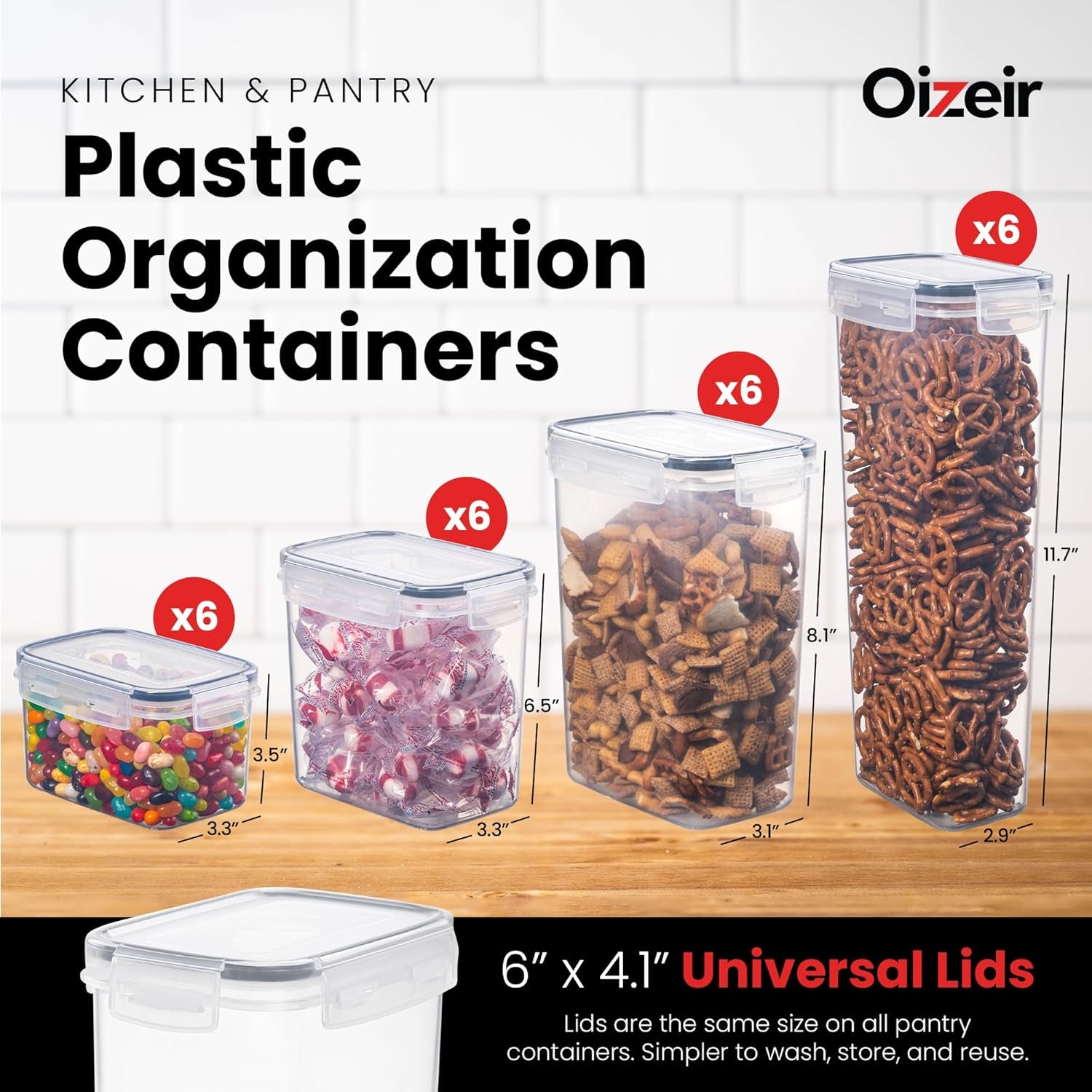Maximize Your Kitchen Organization with Our 24-Pack Airtight Food Storage Containers - Perfect for Cereal, Flour, Sugar, and More!