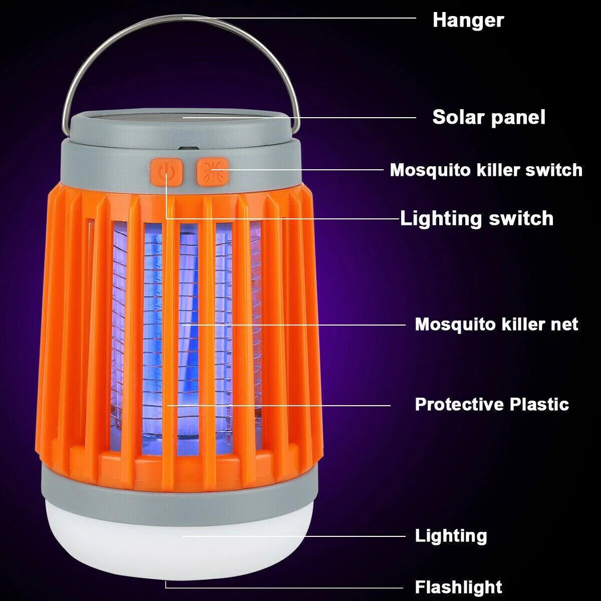 Revolutionary Solar USB Mosquito Killer Light - Your Ultimate Insect Zapper and Camping Companion